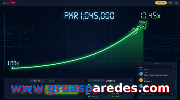 Main screen of Www.gruasparedes.com aviator page for PK players